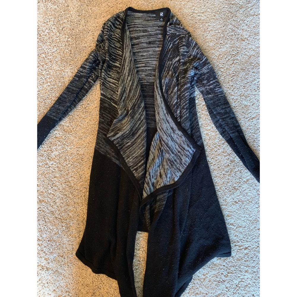 Black/Grey size S long sleeve cardigan